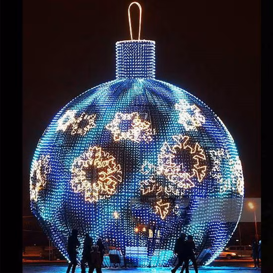 Commercial Christmas Decoration Walk Through Giant Arch LED Christmas Ball Motif Lights for Sale