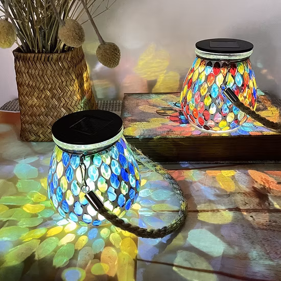 Solar-Feenlaternen, Milchglas-Hänge-Einmachglas-Lichter mit 20 LEDs und DIY-Papierkarten, warmweißes Licht, IP44 wasserdicht, Bl21021
