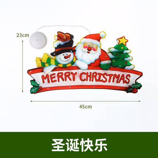 Weihnachtsbeleuchtung mit Saugnapfhaken zur Vitrinendekoration